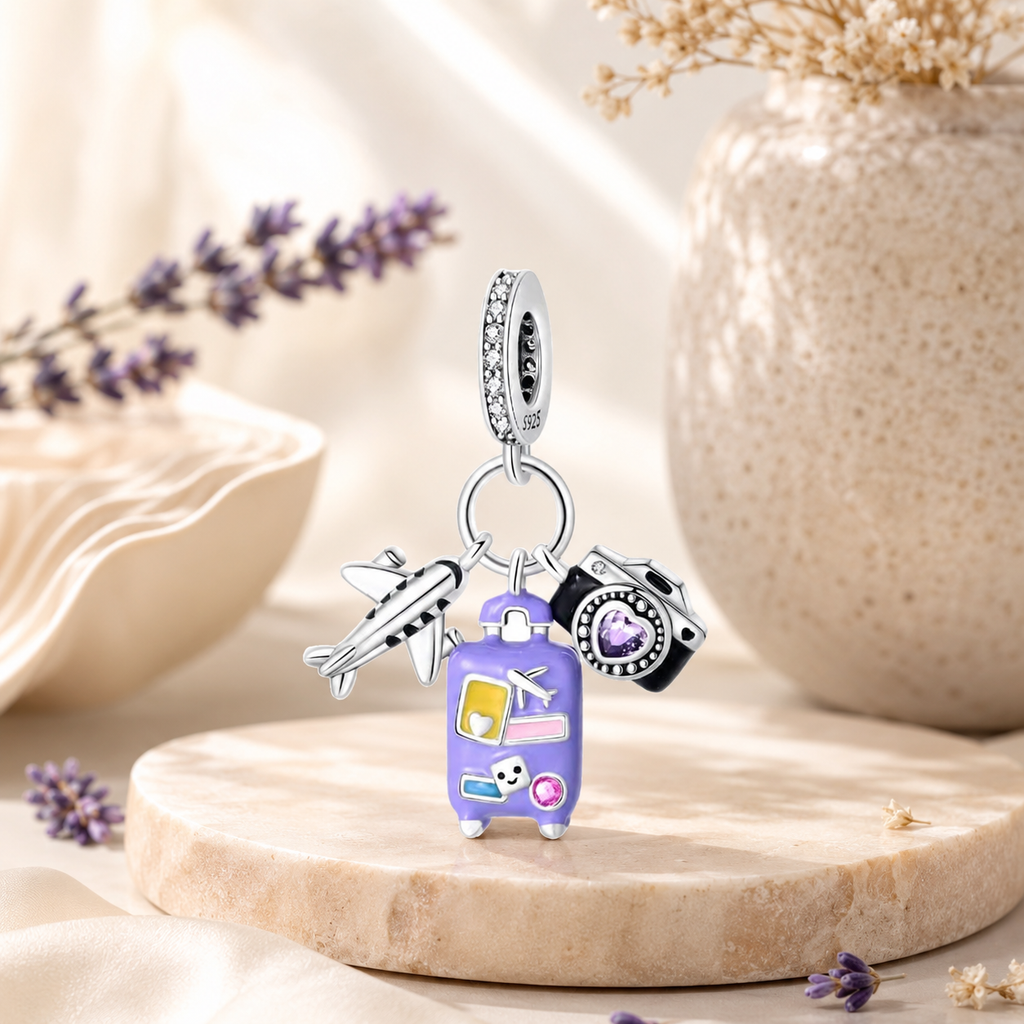 Purple Luggage Charm
