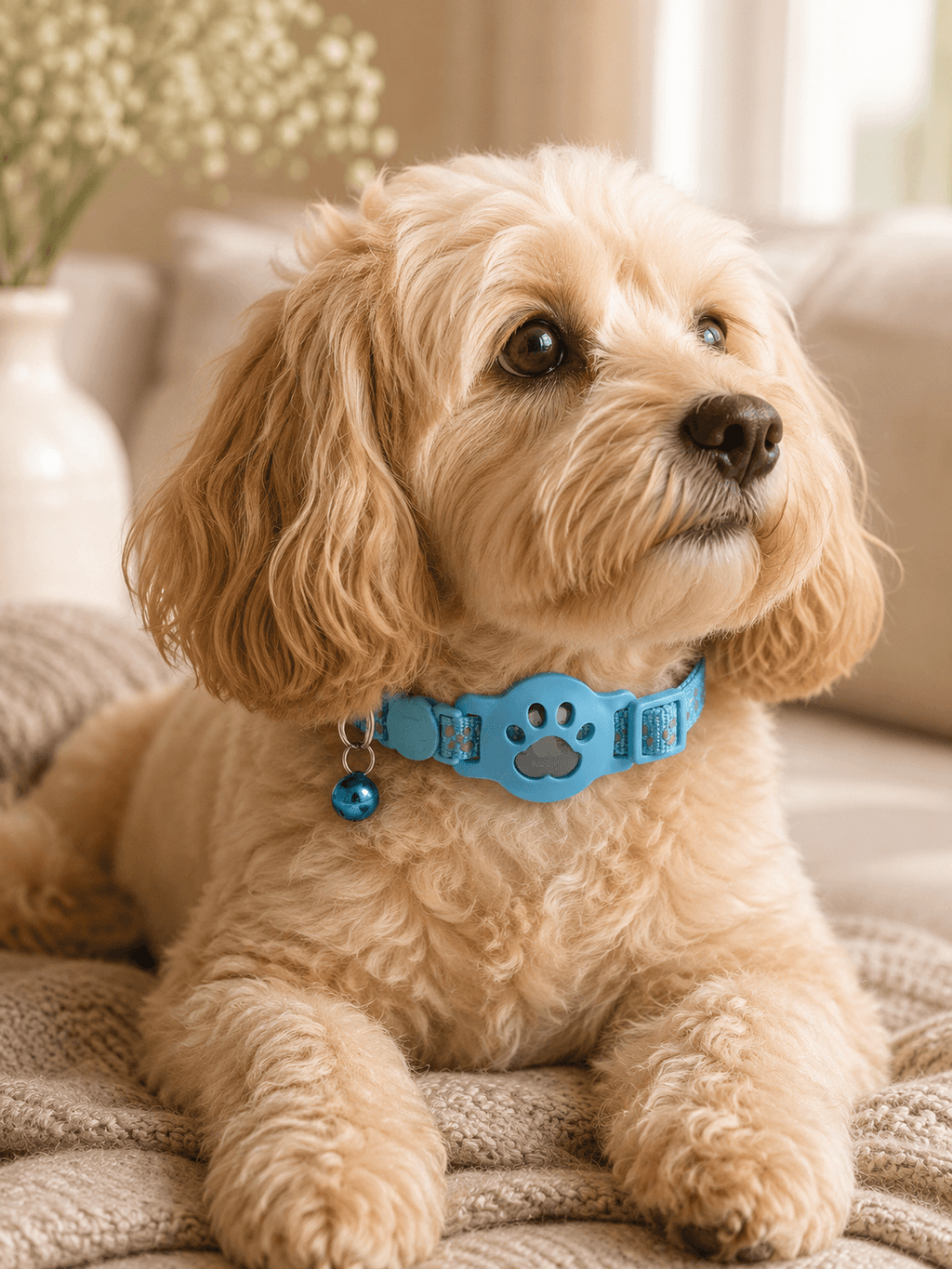 Black Paw AirTag Pet Collar