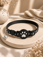 Black Paw AirTag Pet Collar