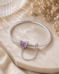 Pink Butterfly Charm Bracelet