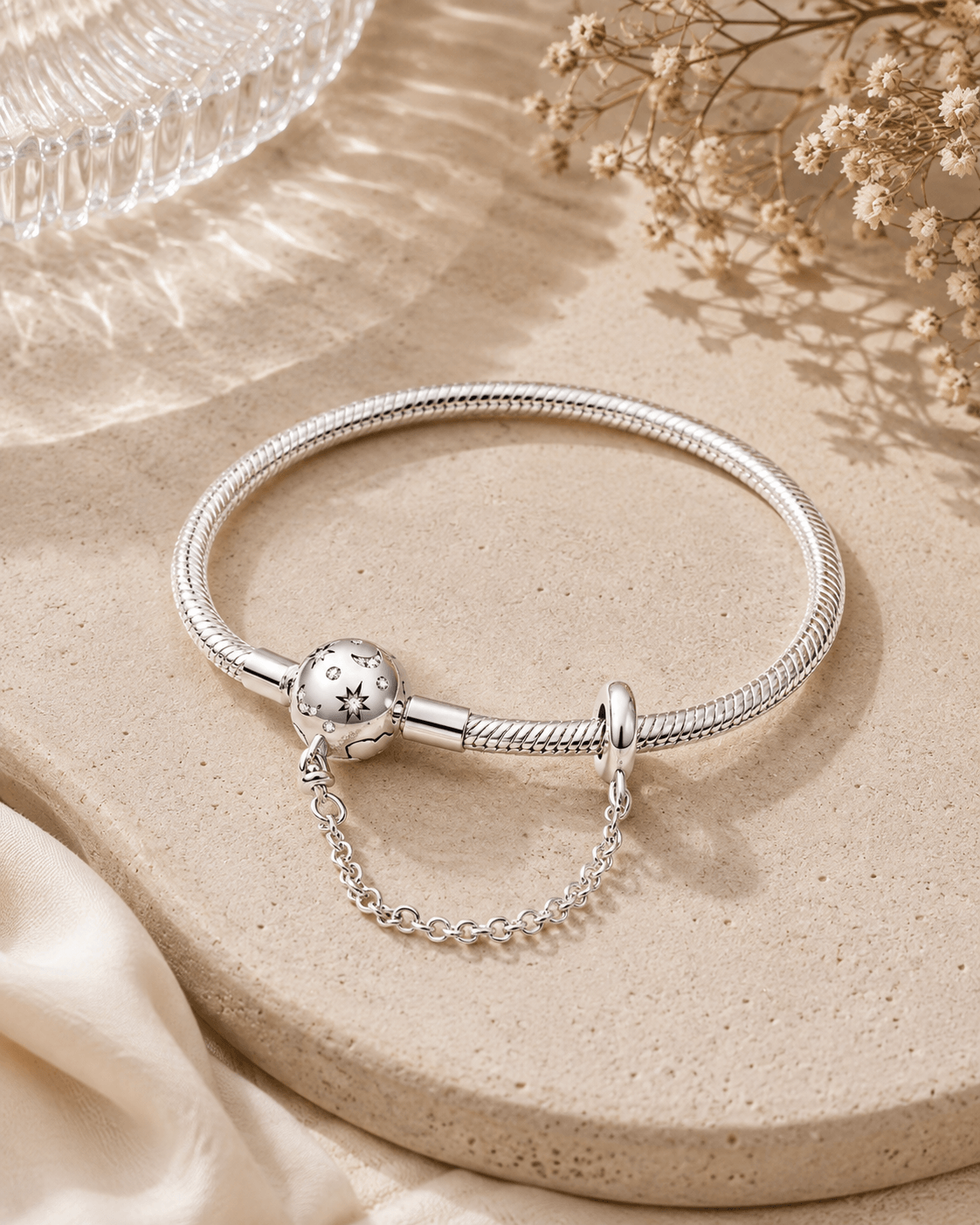 Moon Sphere Charm Bracelet