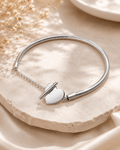 Heart T-bar Charm Bracelet