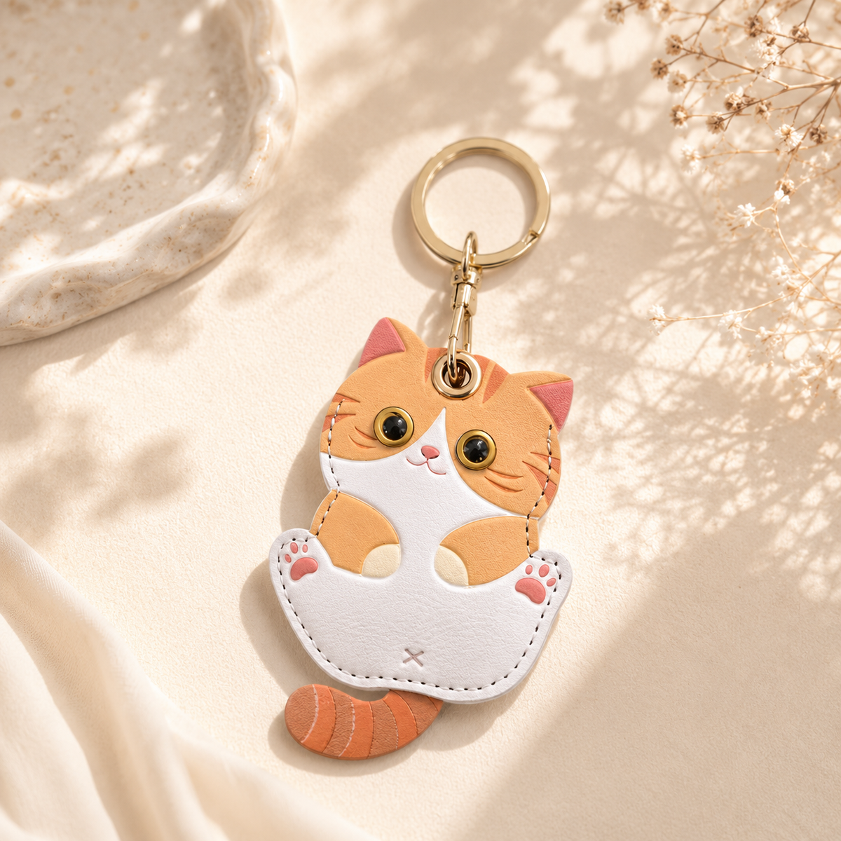 Ginger Cat Air Tag Keyring