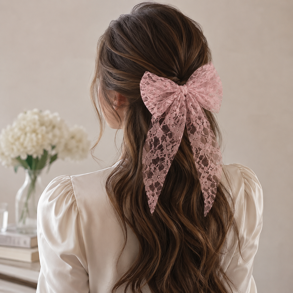 Lace Bow Hair Barrette