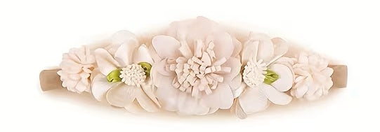 Cream Cluster Toddler Floral Headband
