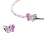 Pink butterfly charm