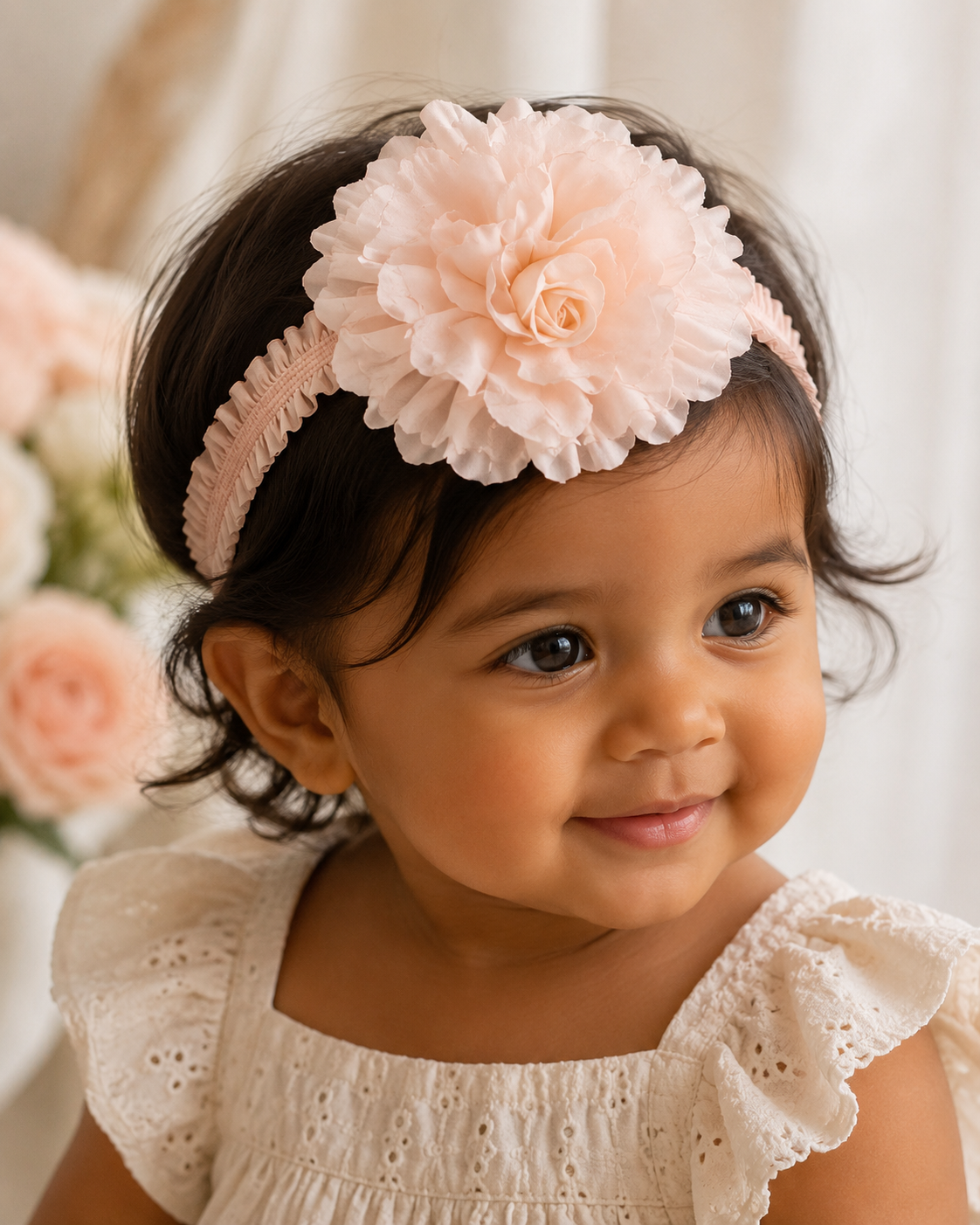 Light Pink Toddler Flower Headband
