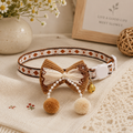 Bow with pompoms Pet Collar