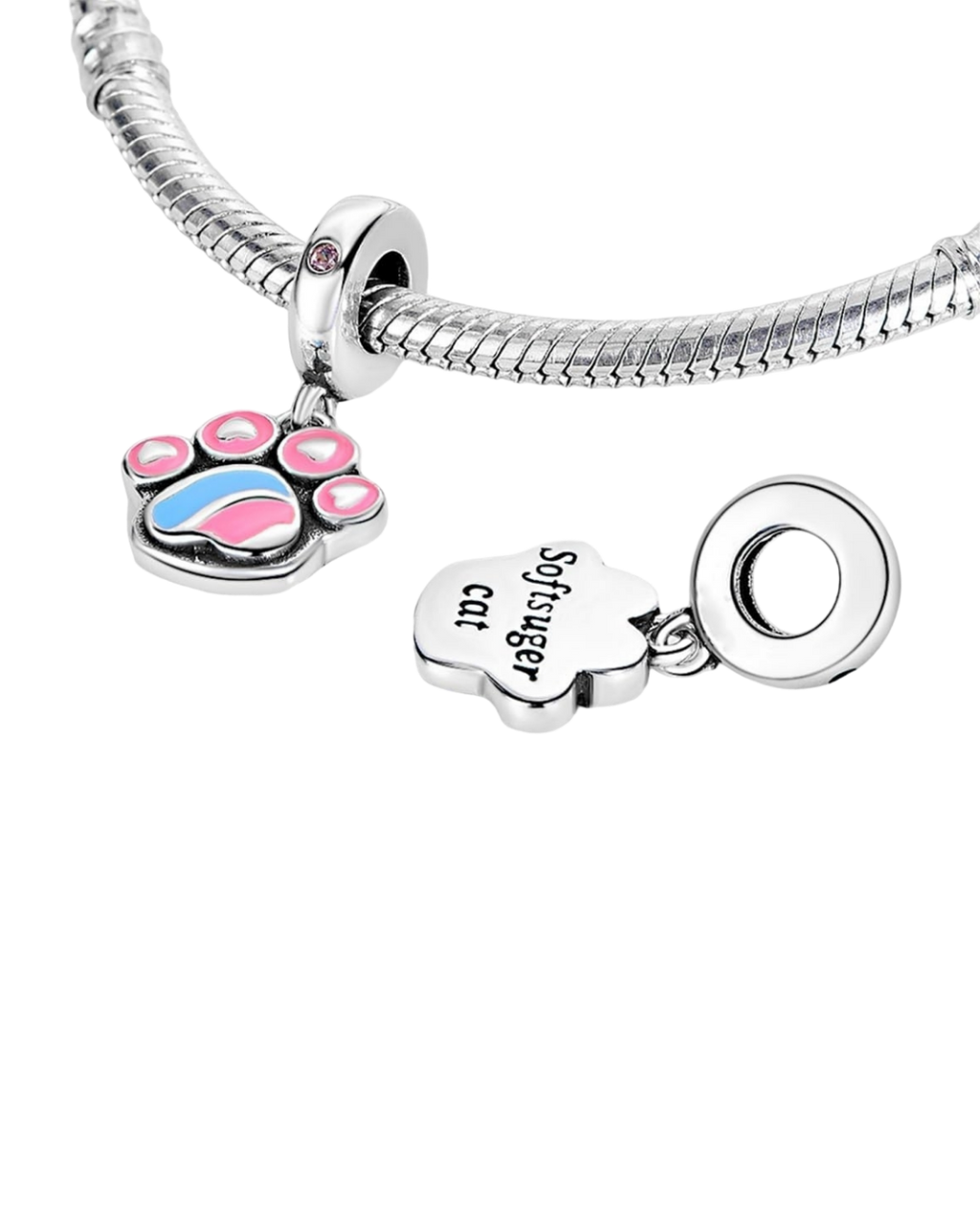Cat Paw Print Dangle Charm