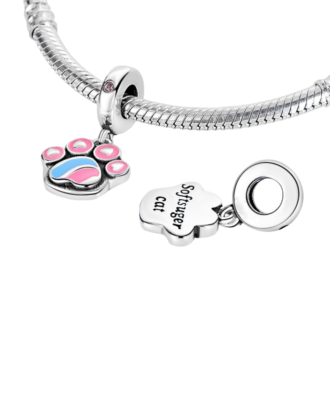 Cat Paw Print Dangle Charm
