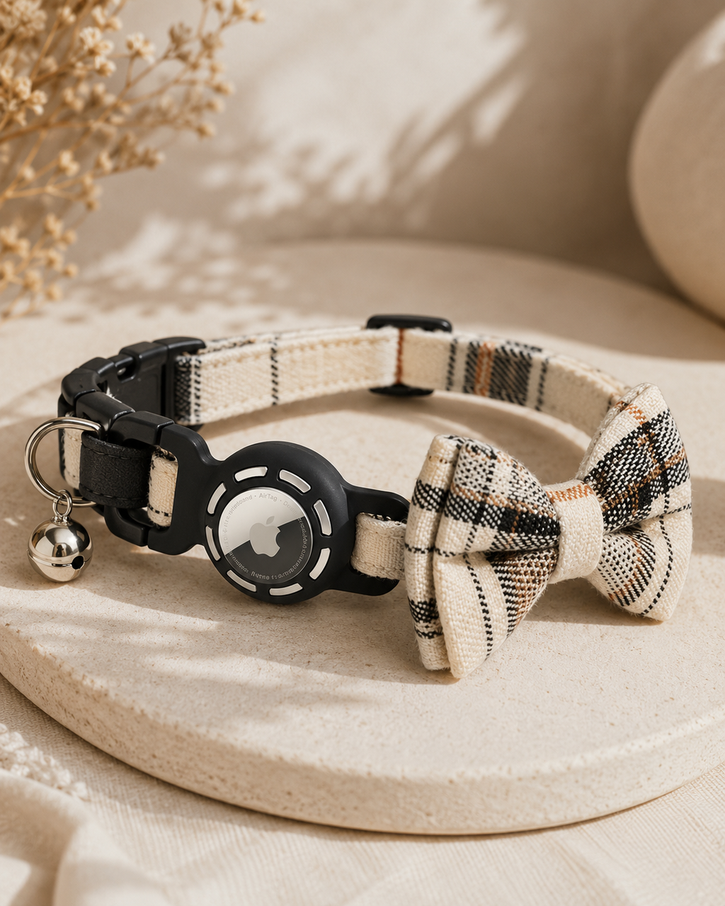 Plaid Bow Pet Collar