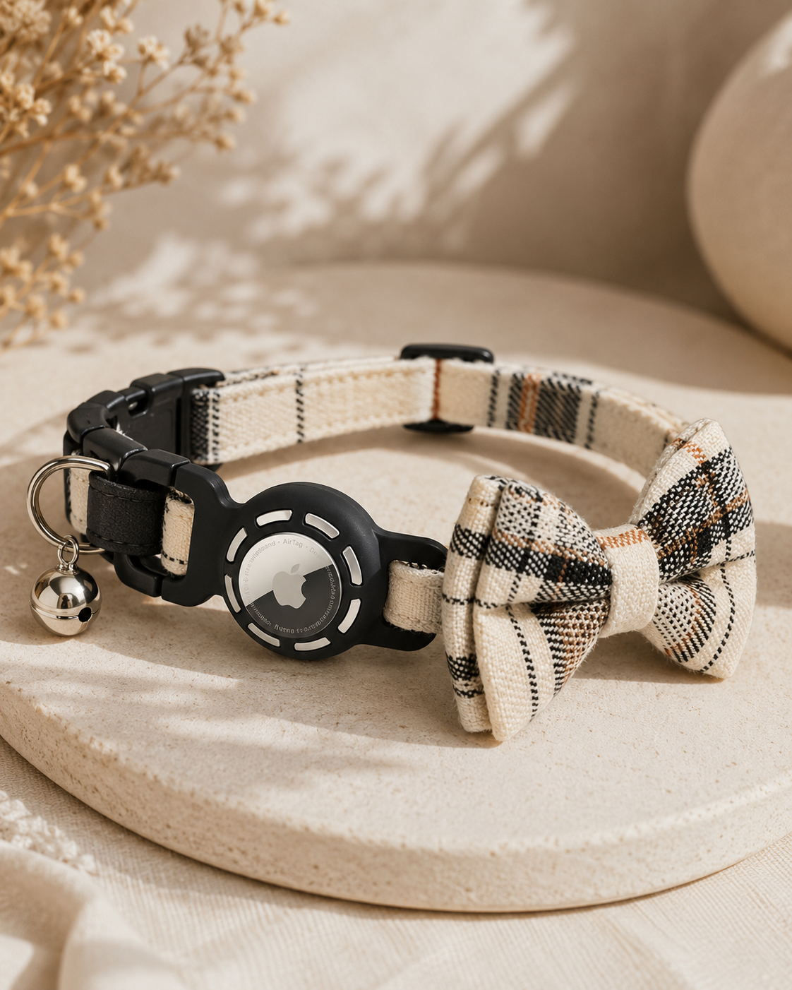 Plaid Bow Pet Collar