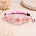 Blush Bloom Floral Cat Collar with Bell