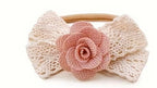 Peach Toddler Lace Flower Headband