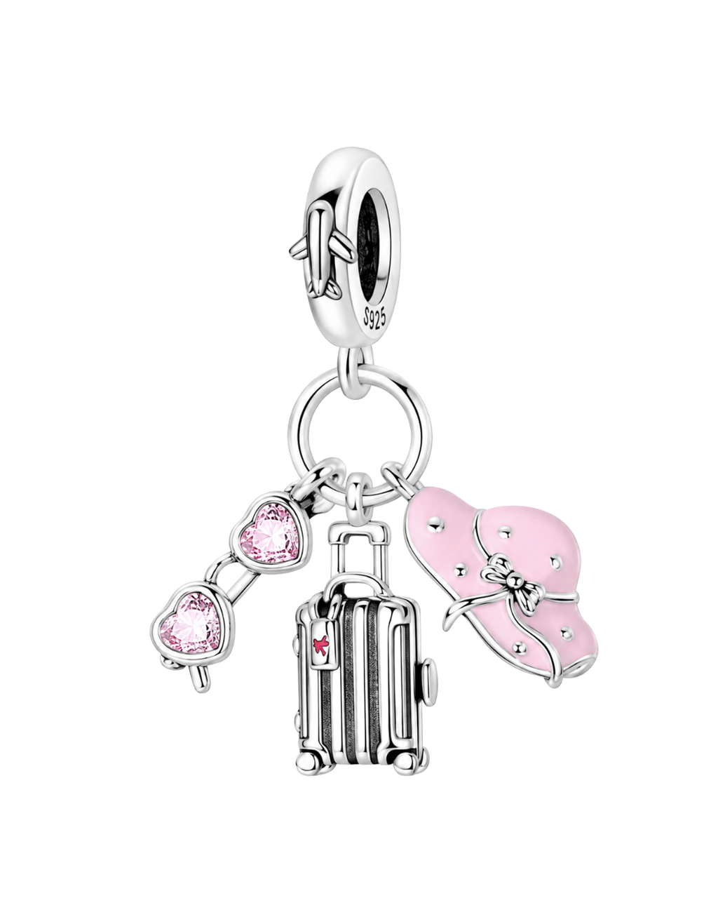 Striped Luggage Charm