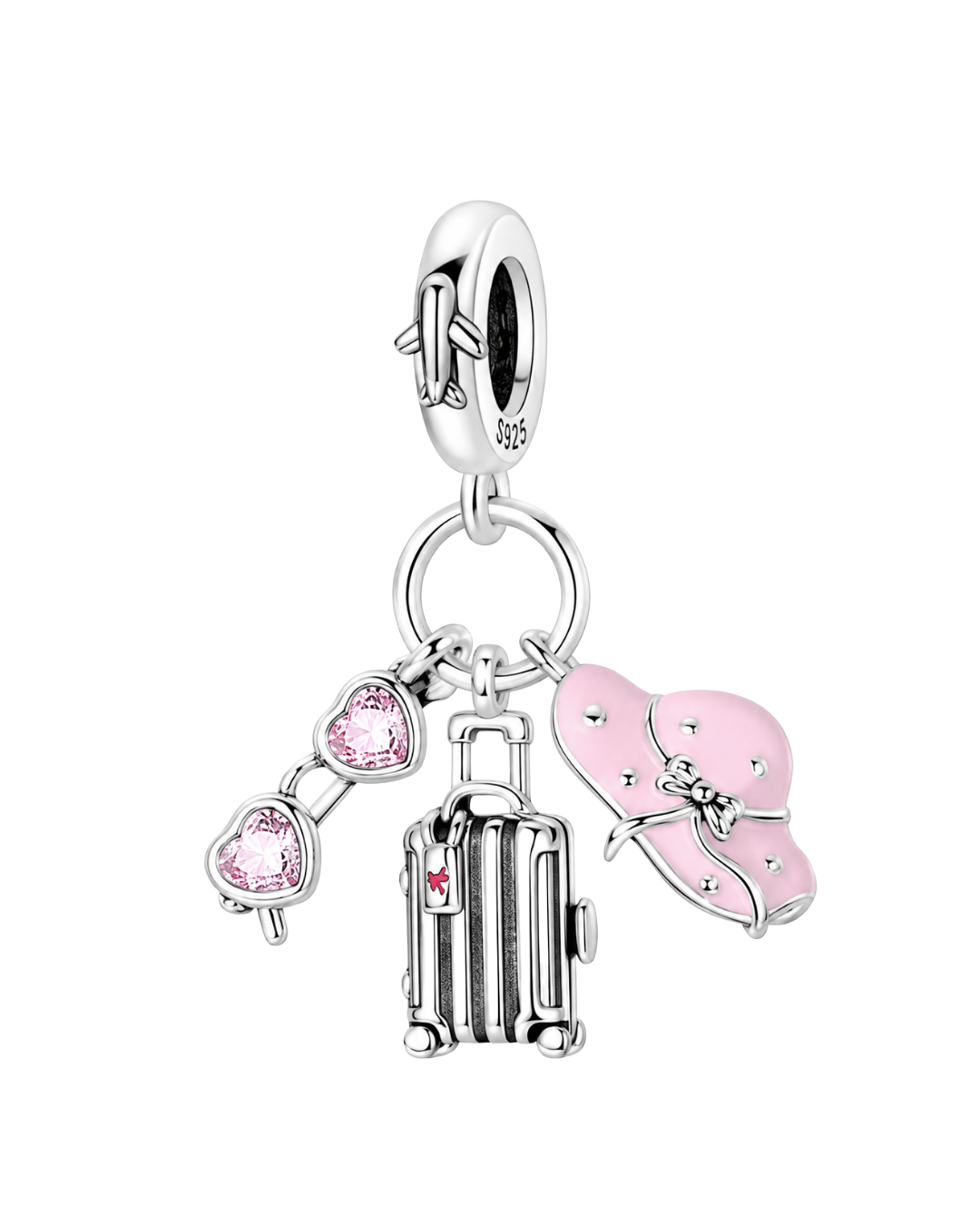 Striped Luggage Charm