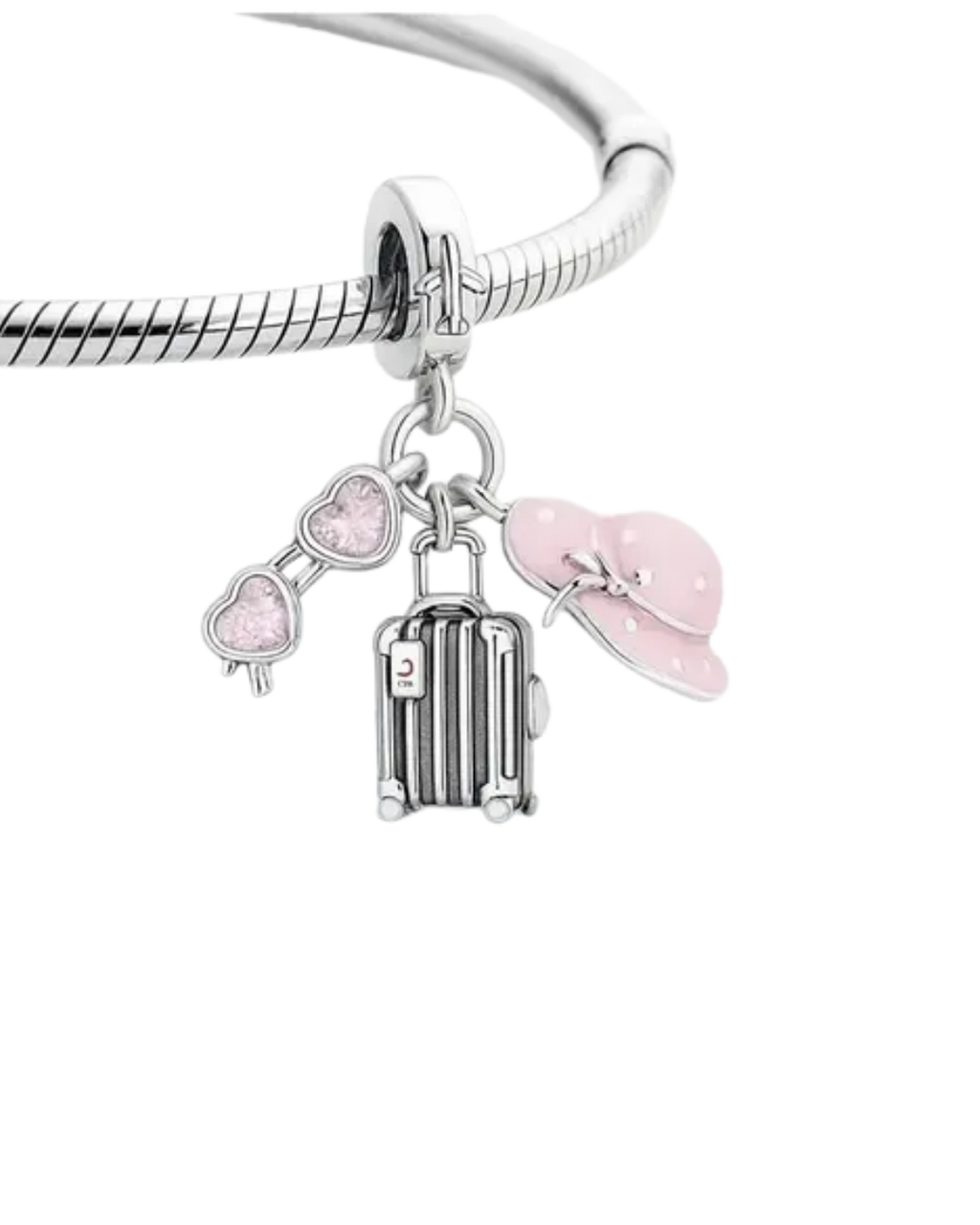 Striped Luggage Charm
