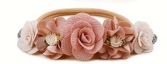 Peachy Cream Toddler Floral Headband