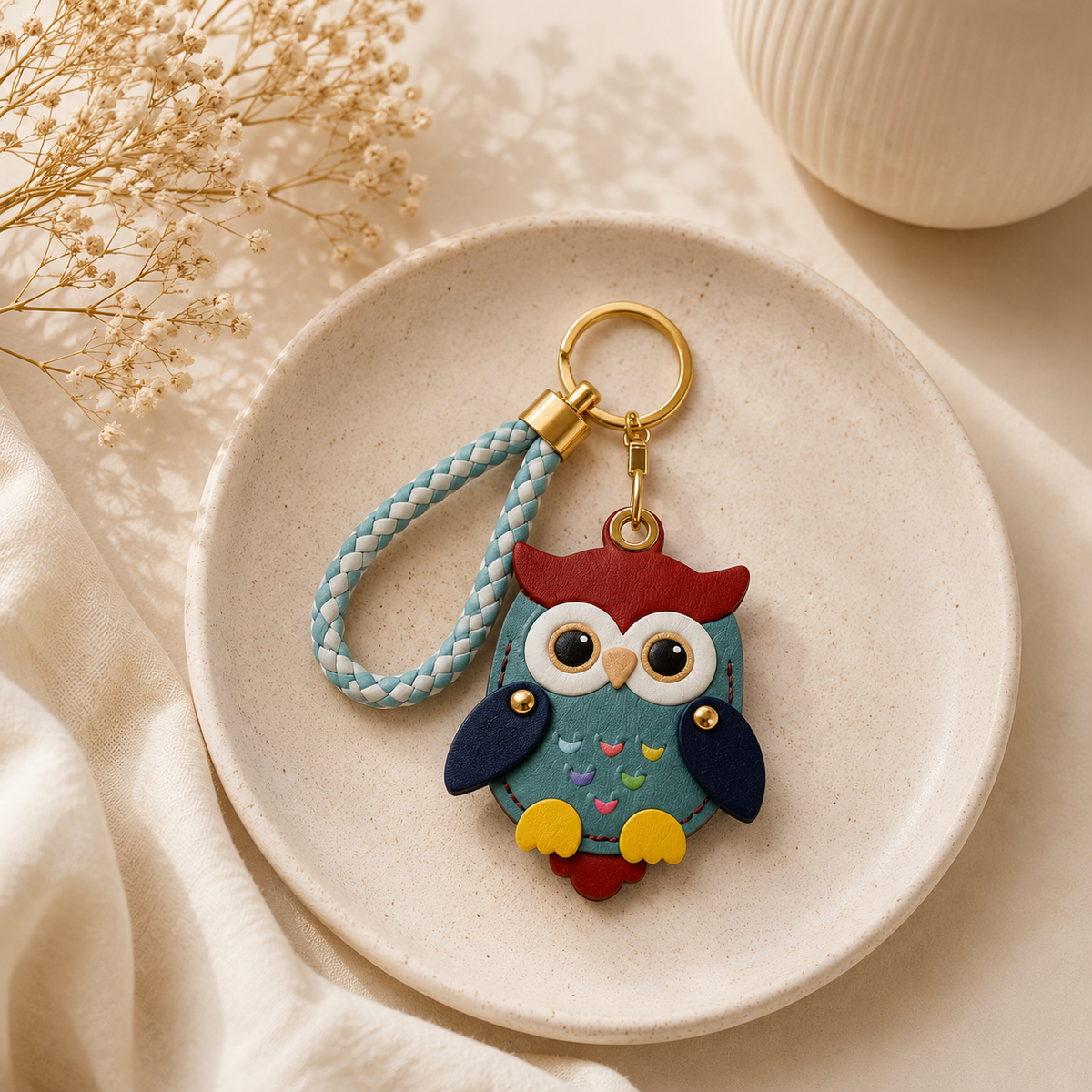 Owl Air Tag Keyring