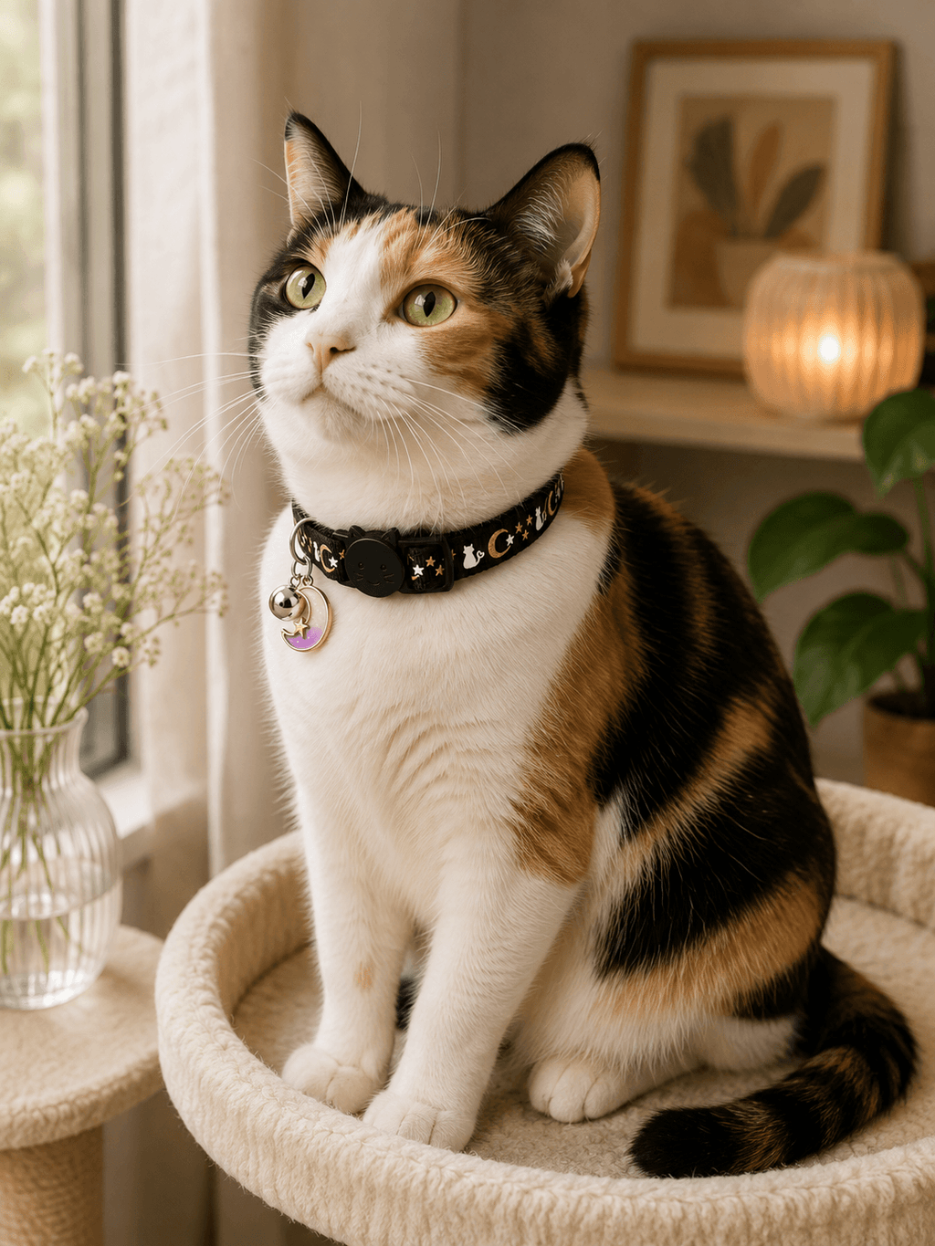 Moon & Stars Pet Collar