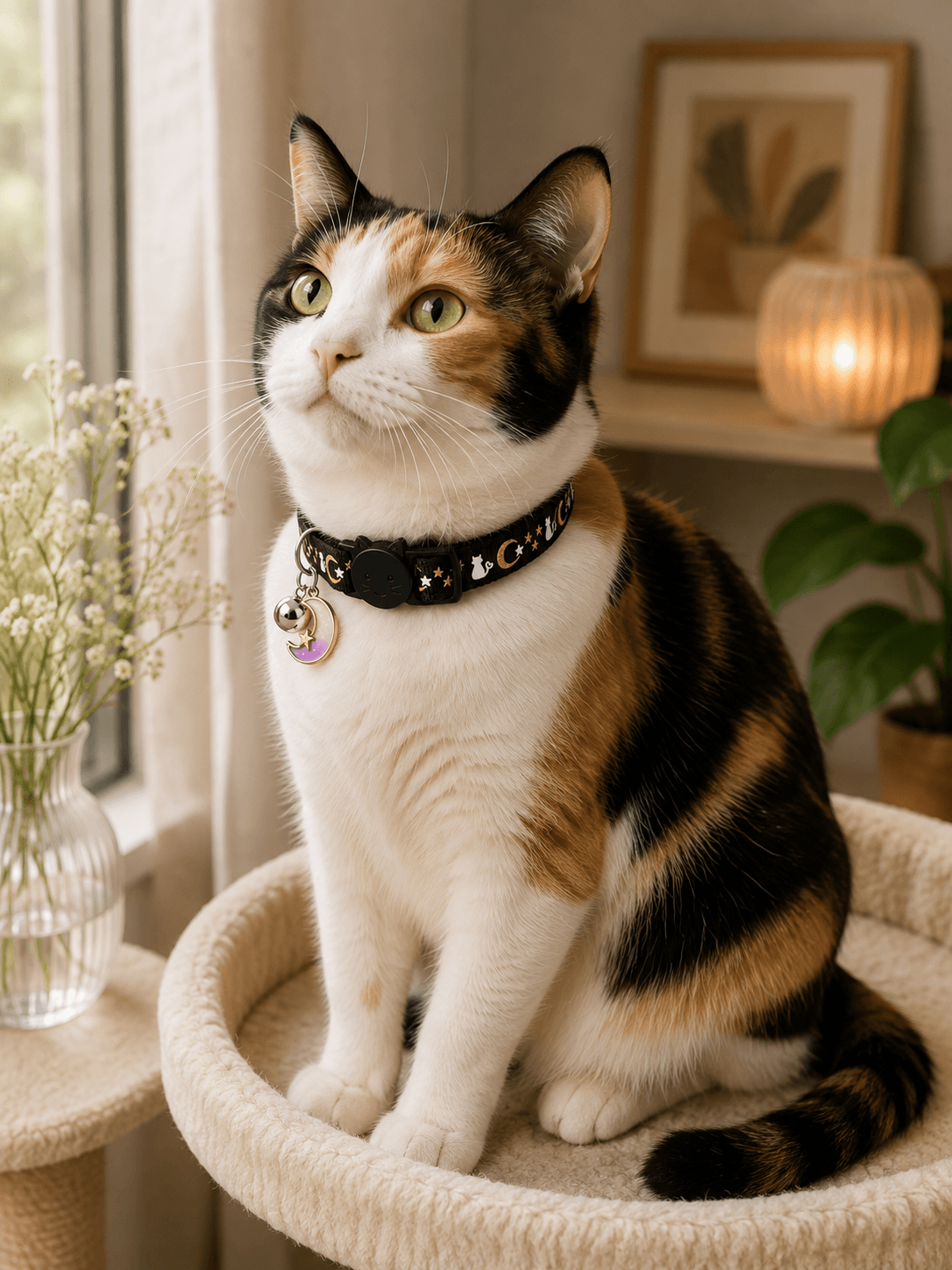 Moon & Stars Pet Collar