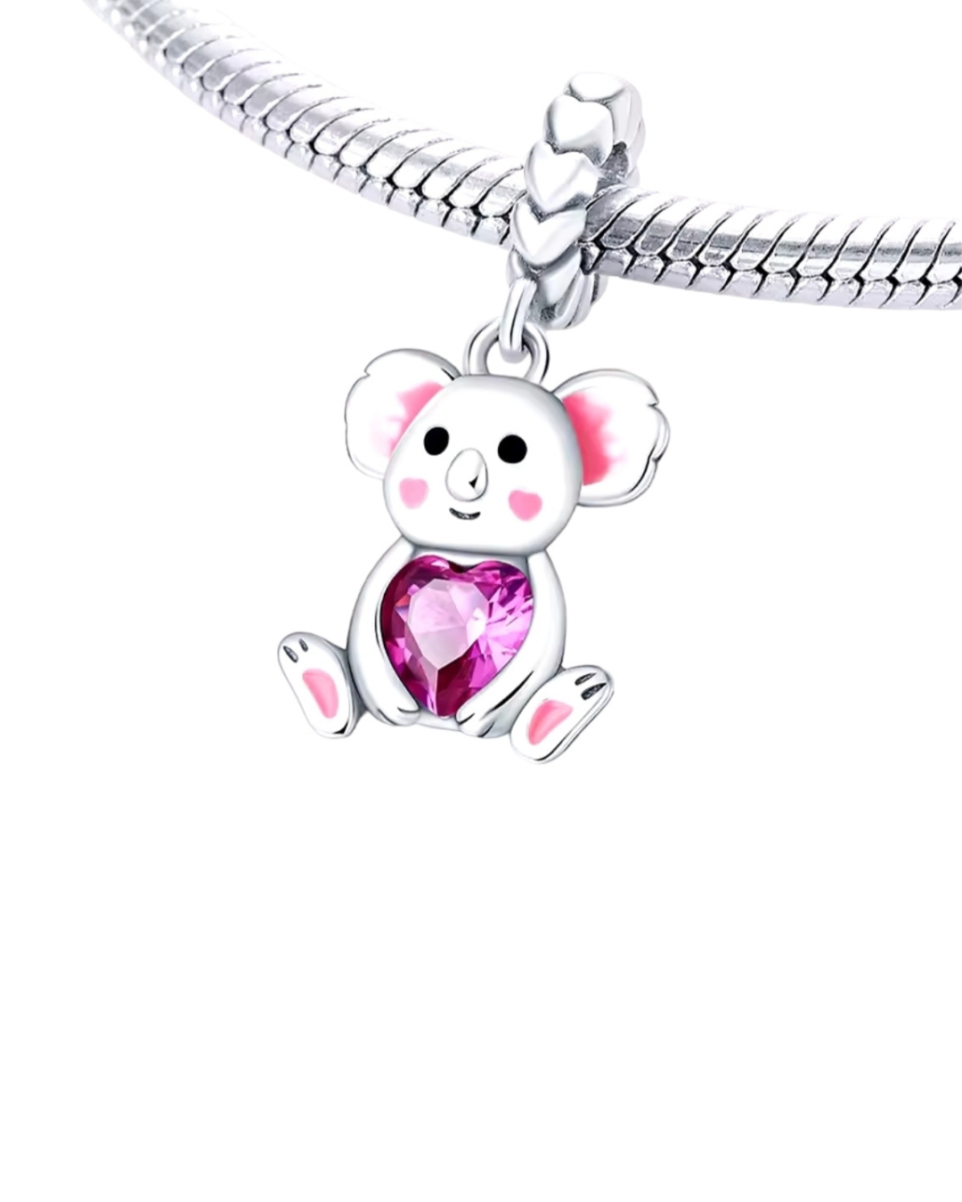 Koala Bear with heart Charm