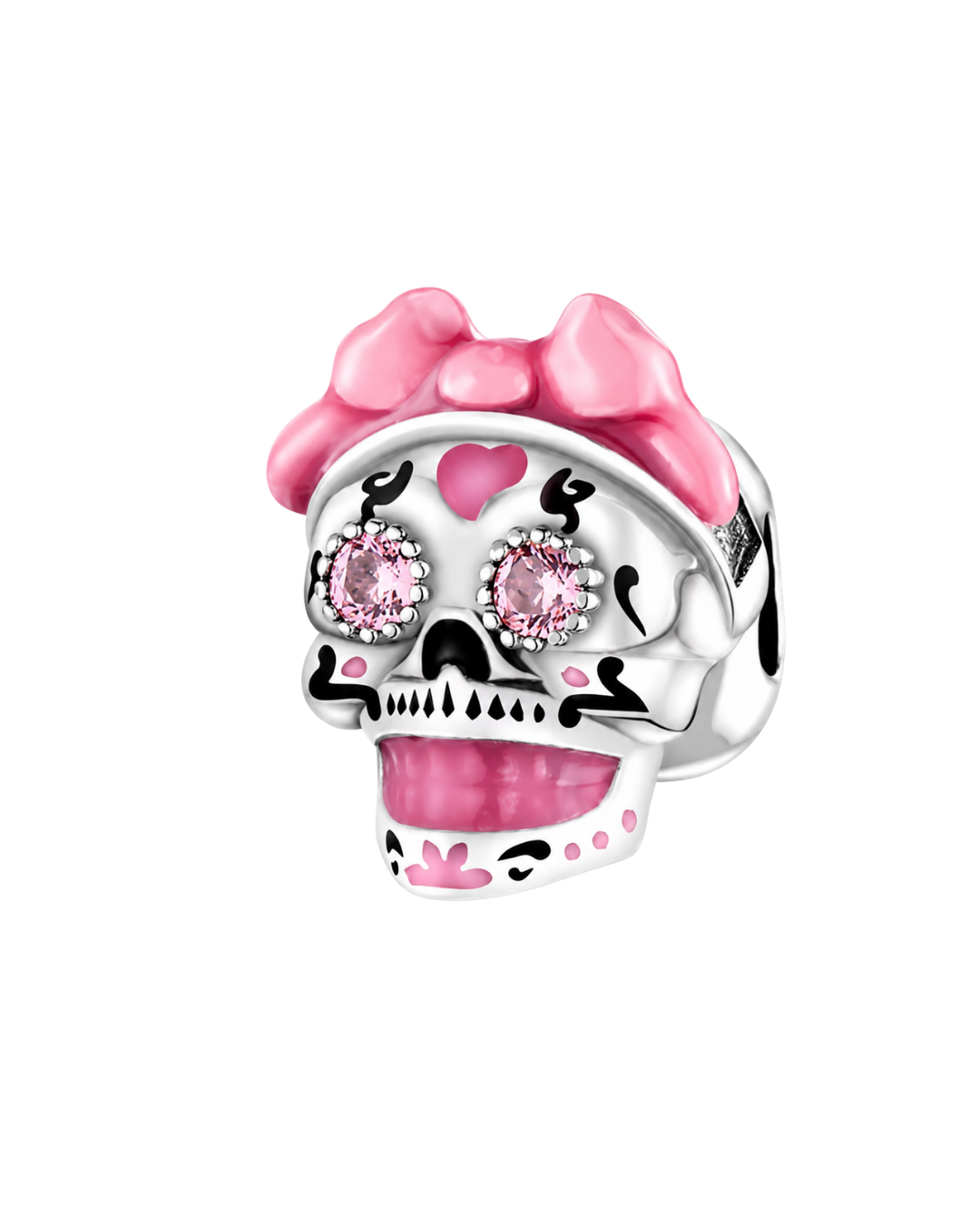 Pink Sugar Skull Charm
