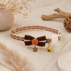 Brown Bow Pet Collar