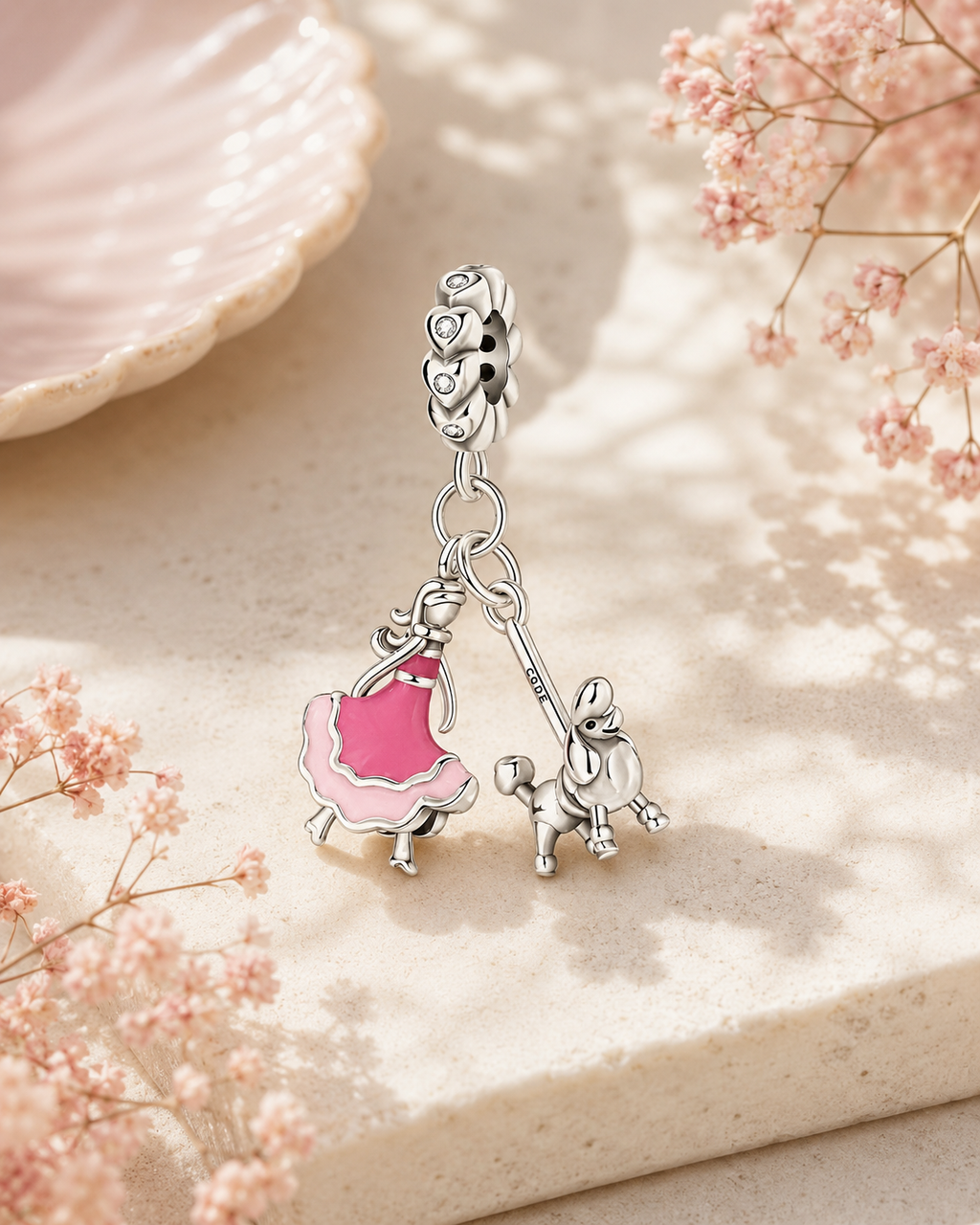Poodle Walk charm