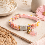 Floral Embroidered Peachy Star Pet Collar