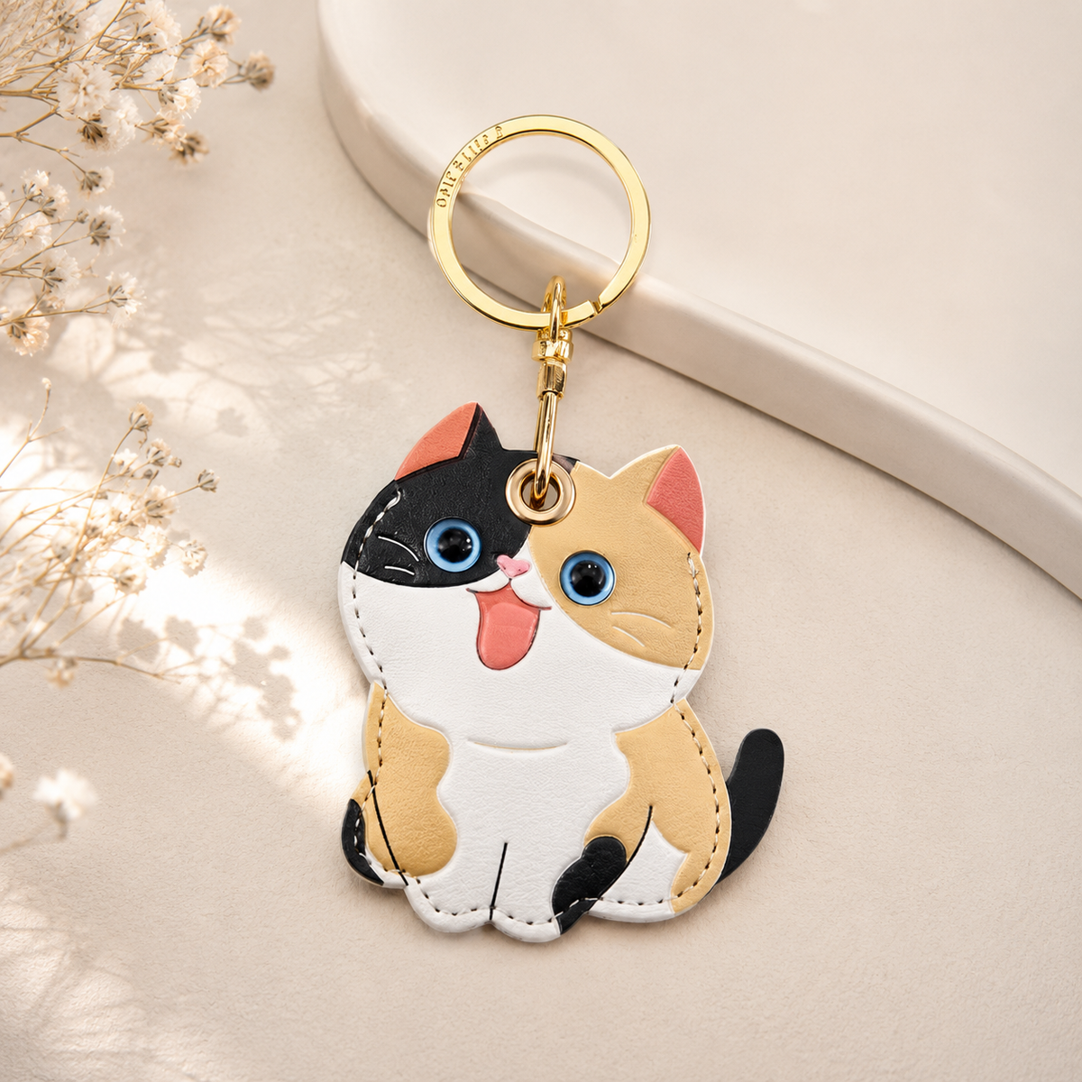 Calico Cat Air Tag Keyring