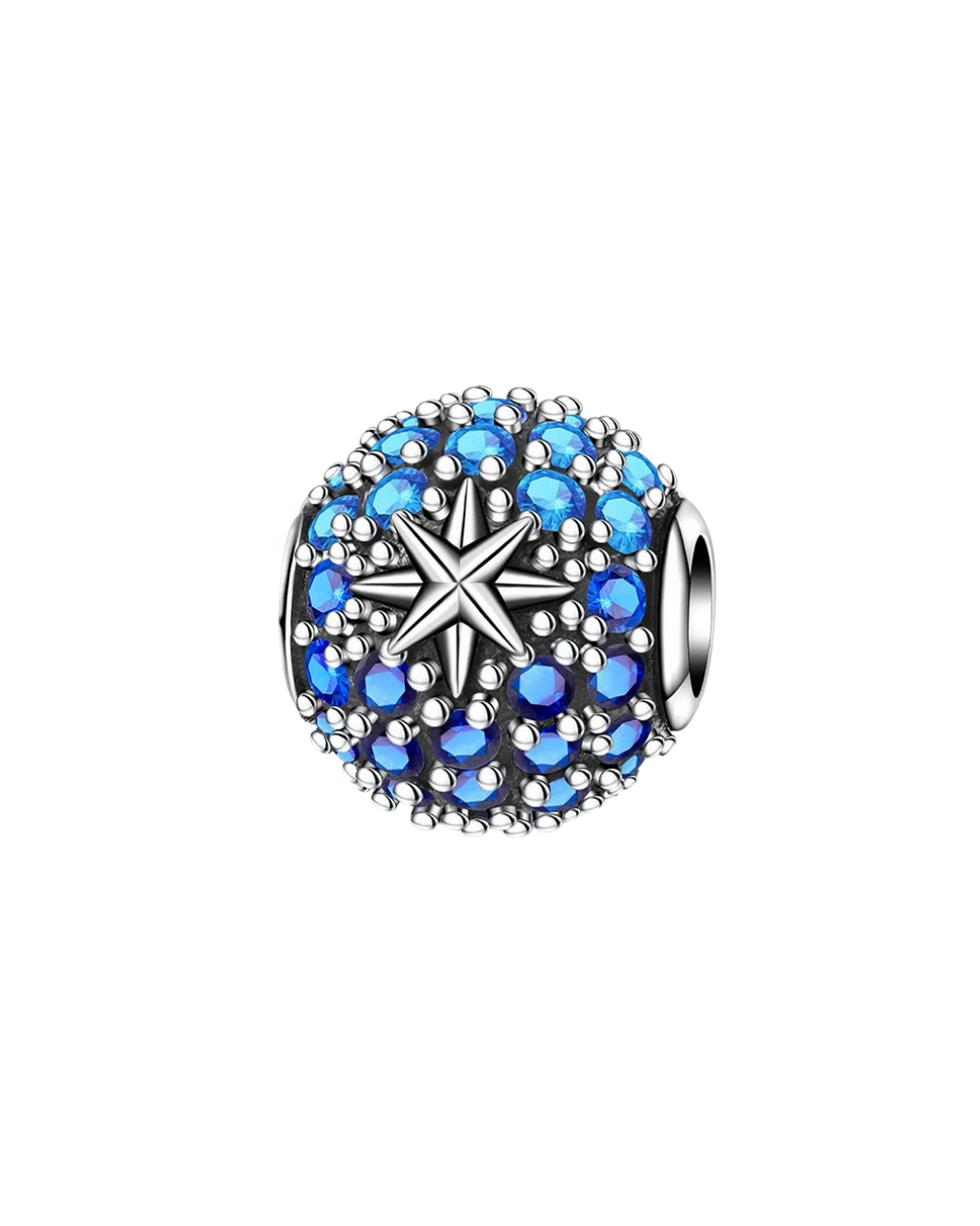 Blue Gem Bead Spacer Charm