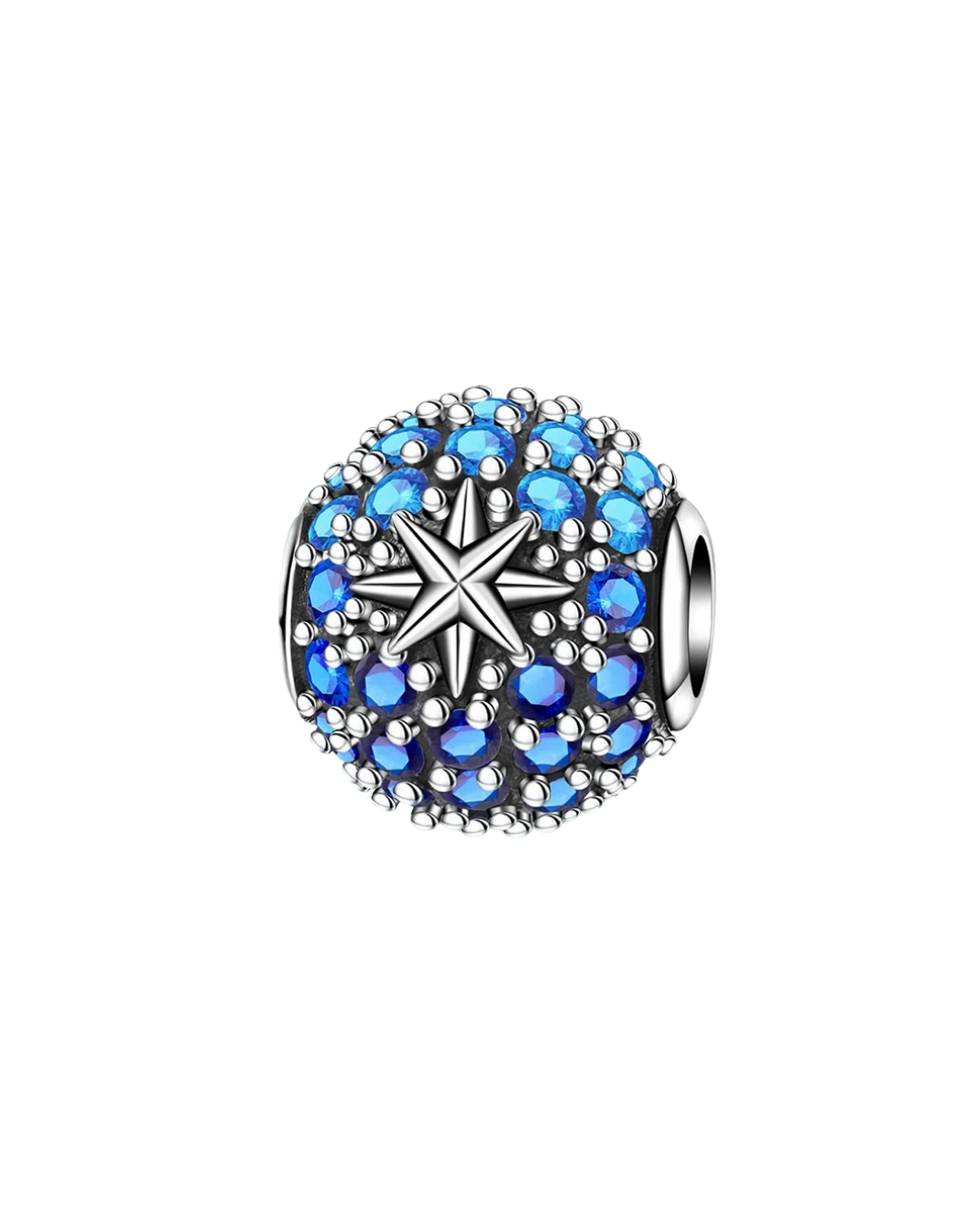 Blue Gem Bead Spacer Charm