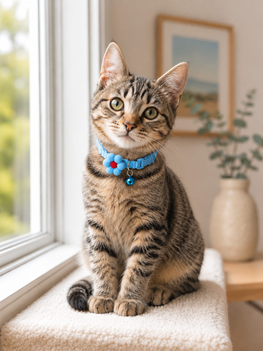 Puffy Flower Pet Collar