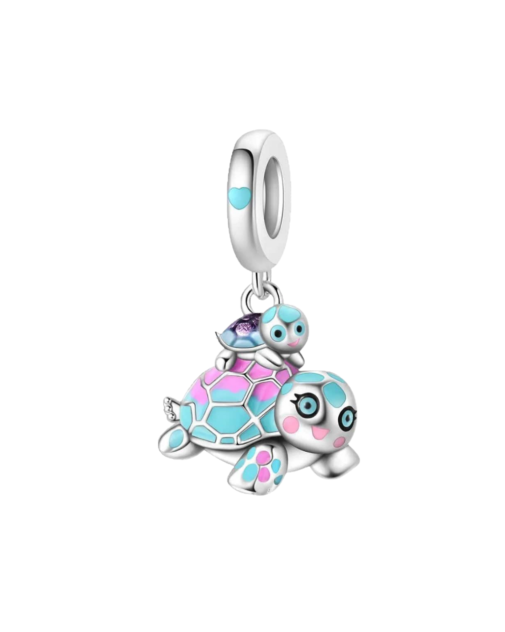 Turtle family charm