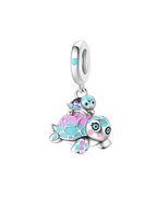 Turtle family charm