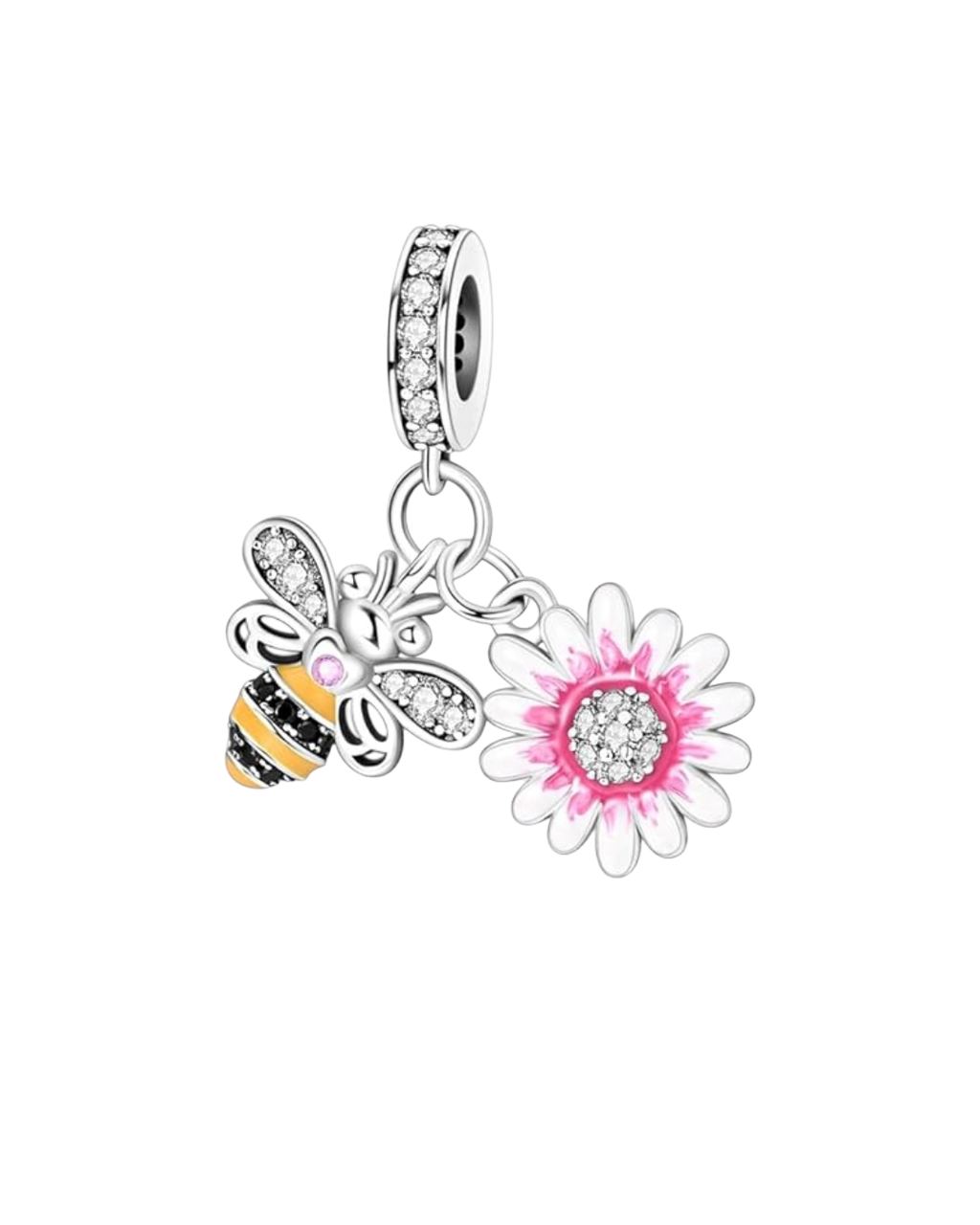 Flower and Bee Charm