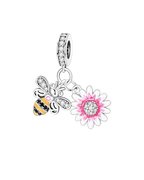 Flower and Bee Charm