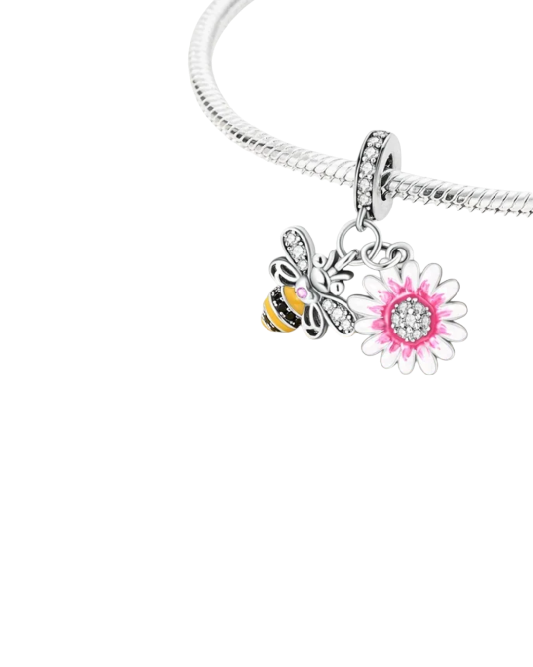 Flower and Bee Charm