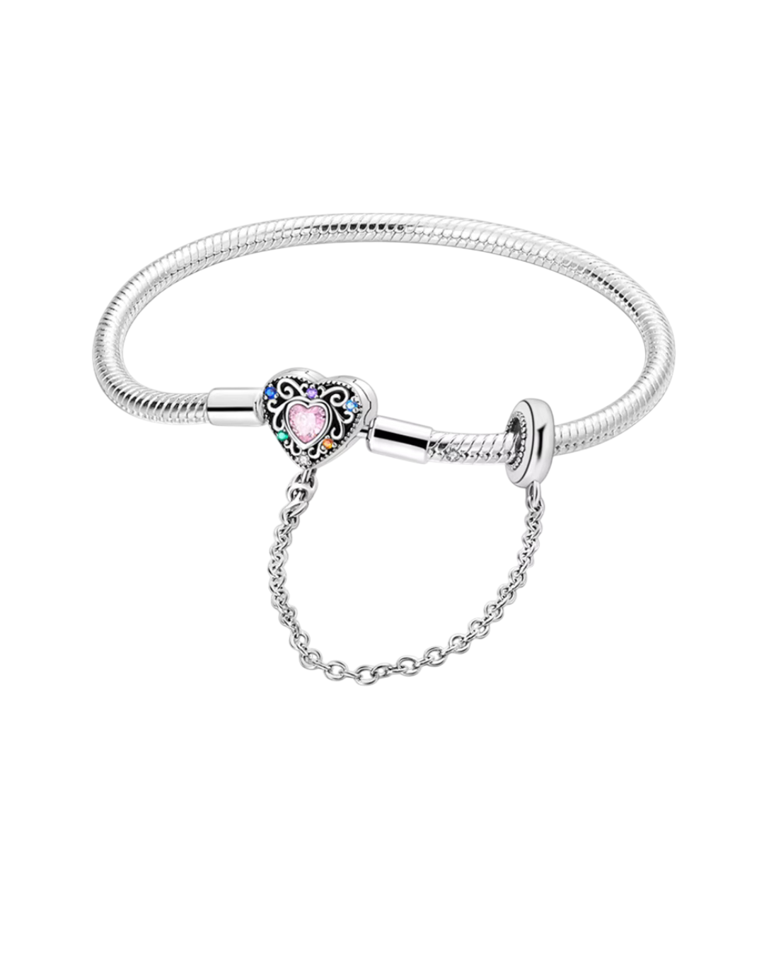 Safety Heart Charm Bracelet