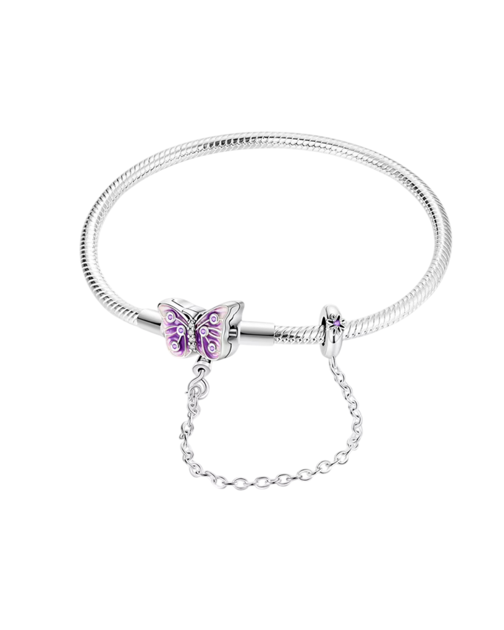 Pink Butterfly Charm Bracelet
