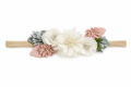 Cream & Pink Toddler Floral Headband