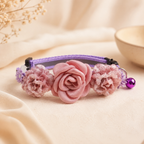 Dusty Rose Floral Pet Collar