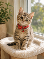 Puffy Flower Pet Collar
