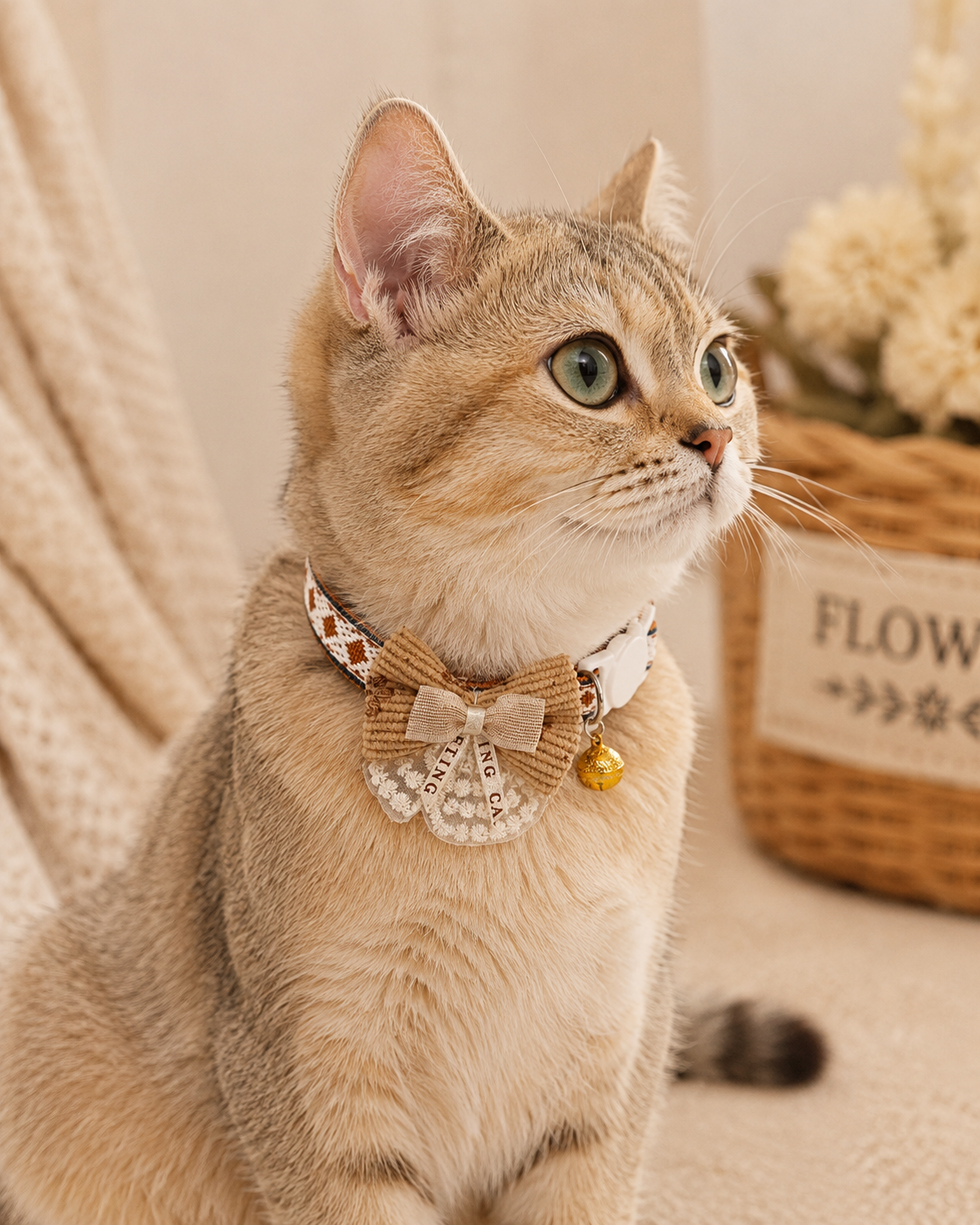 Bow and Lace Pet Collar