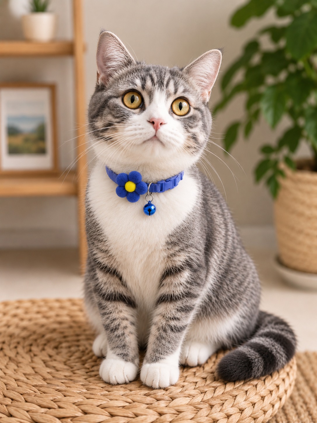 Puffy Flower Pet Collar
