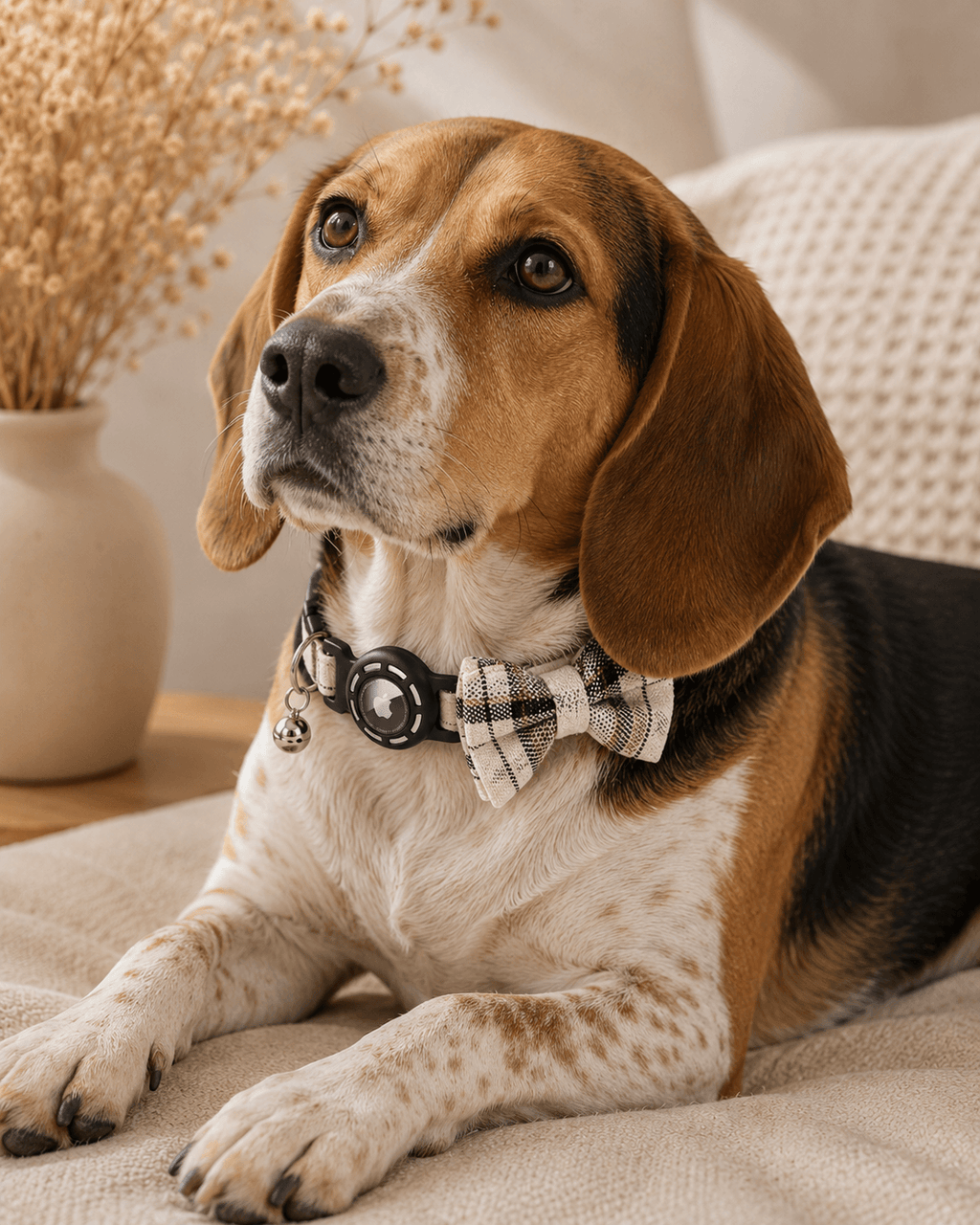Plaid Bow Pet Collar