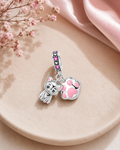 Cat and Paw Charm