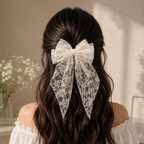 Lace Bow Hair Barrette