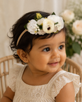 White Cluster Toddler Floral Headband